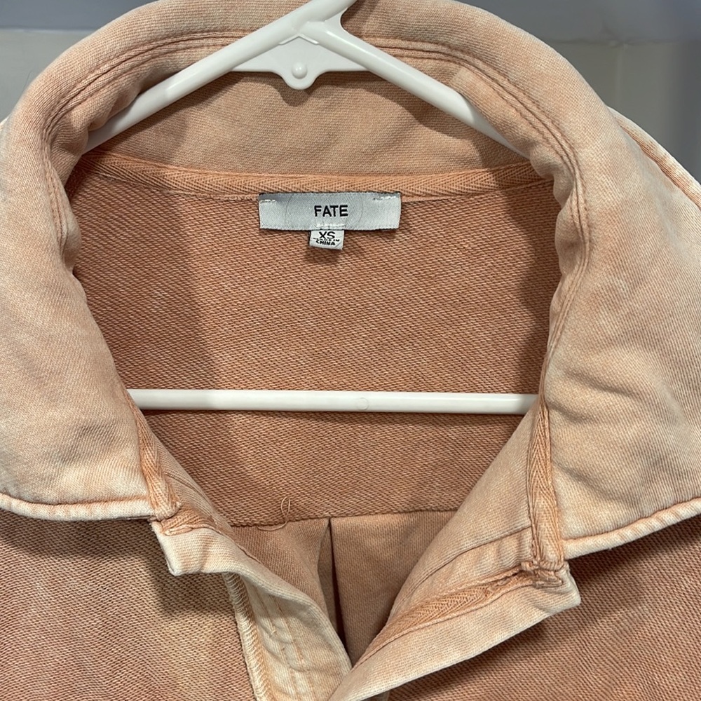 Fate blush Terry shacket, size xs - Picture 5 of 6